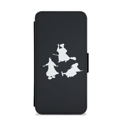 Witches Outline - Hocus Halloween Flip / Wallet Phone Case