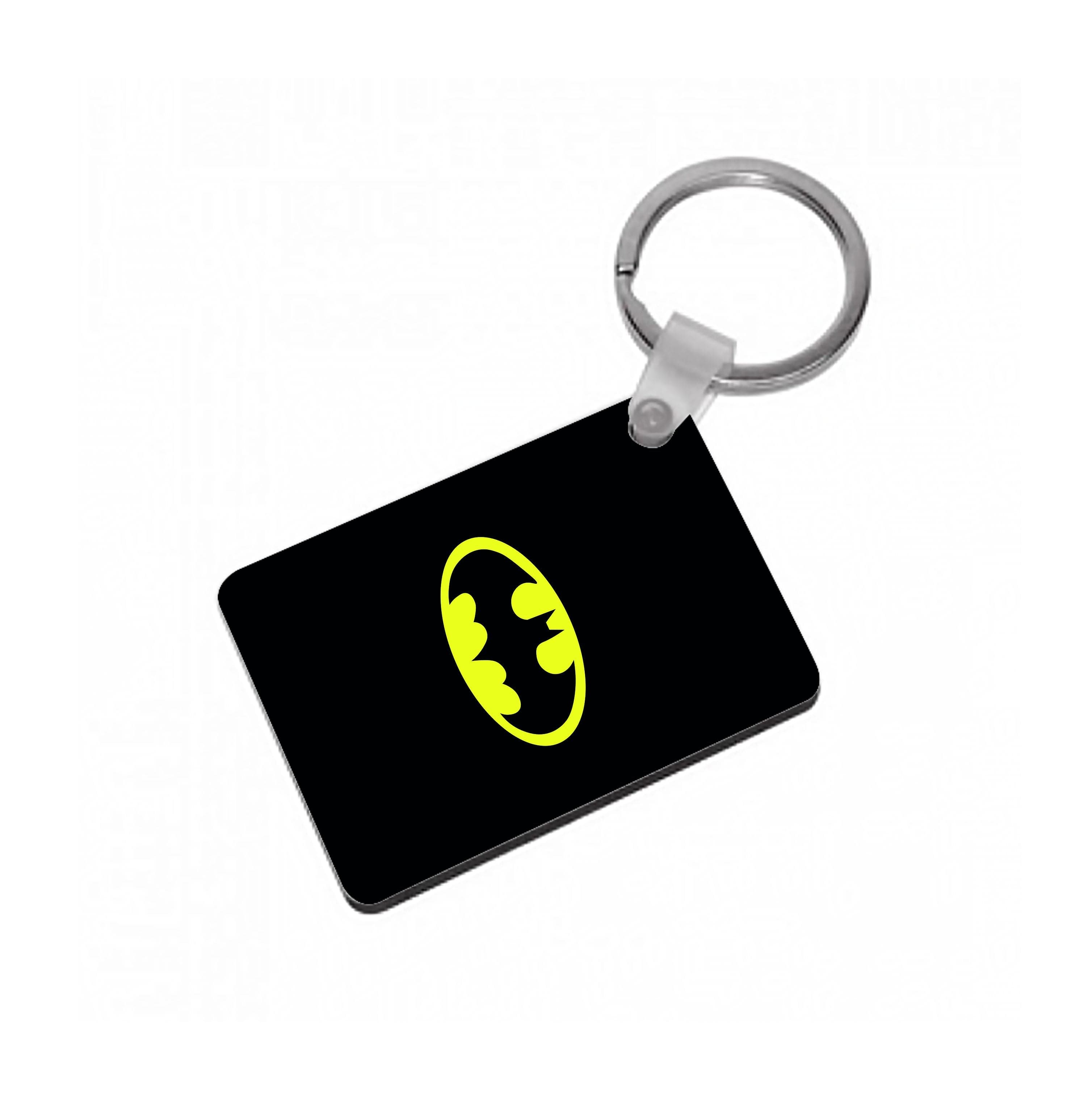 Black Bat Superhero Logo Keyring