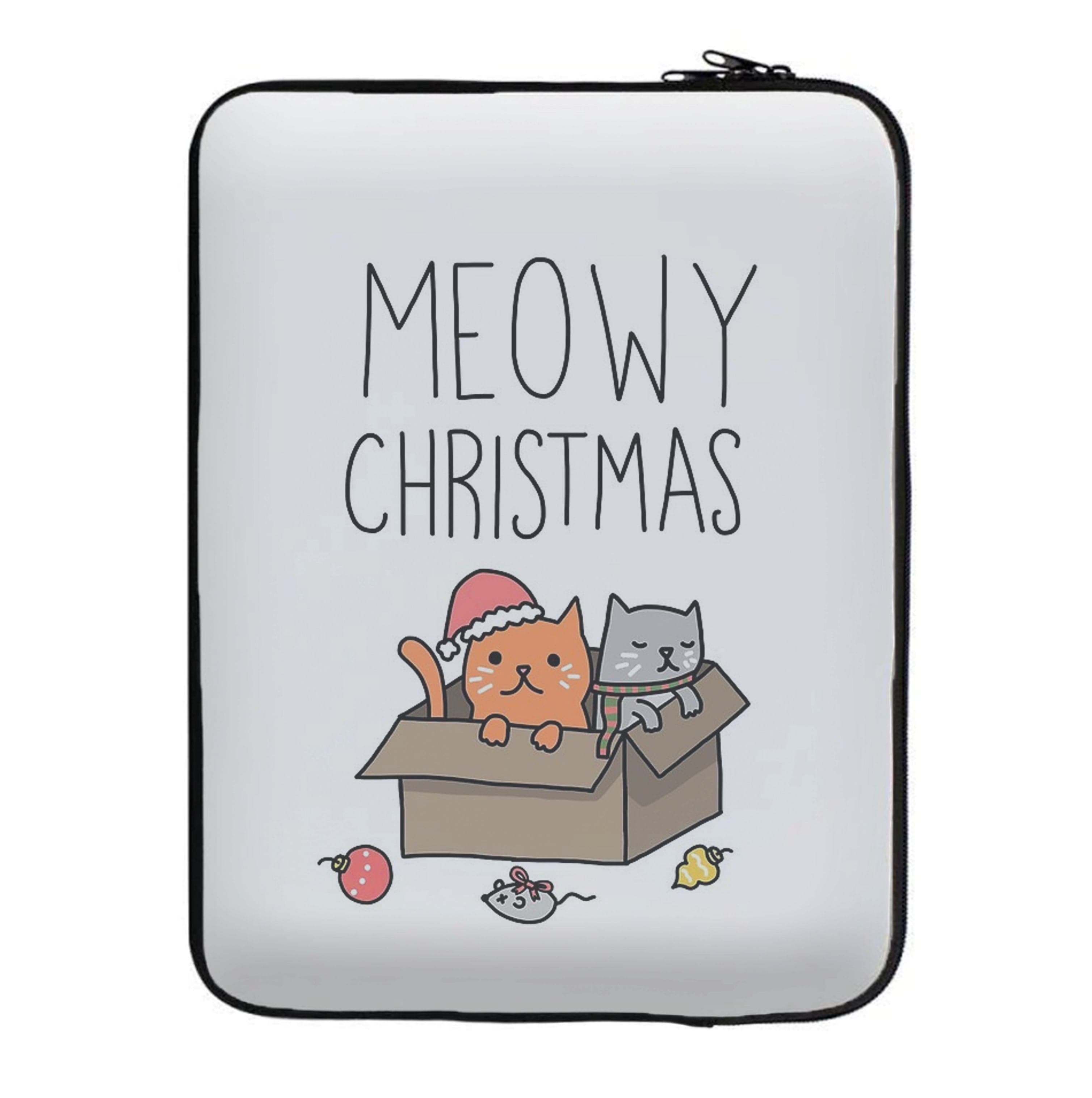 Meowy Christmas Laptop Sleeve