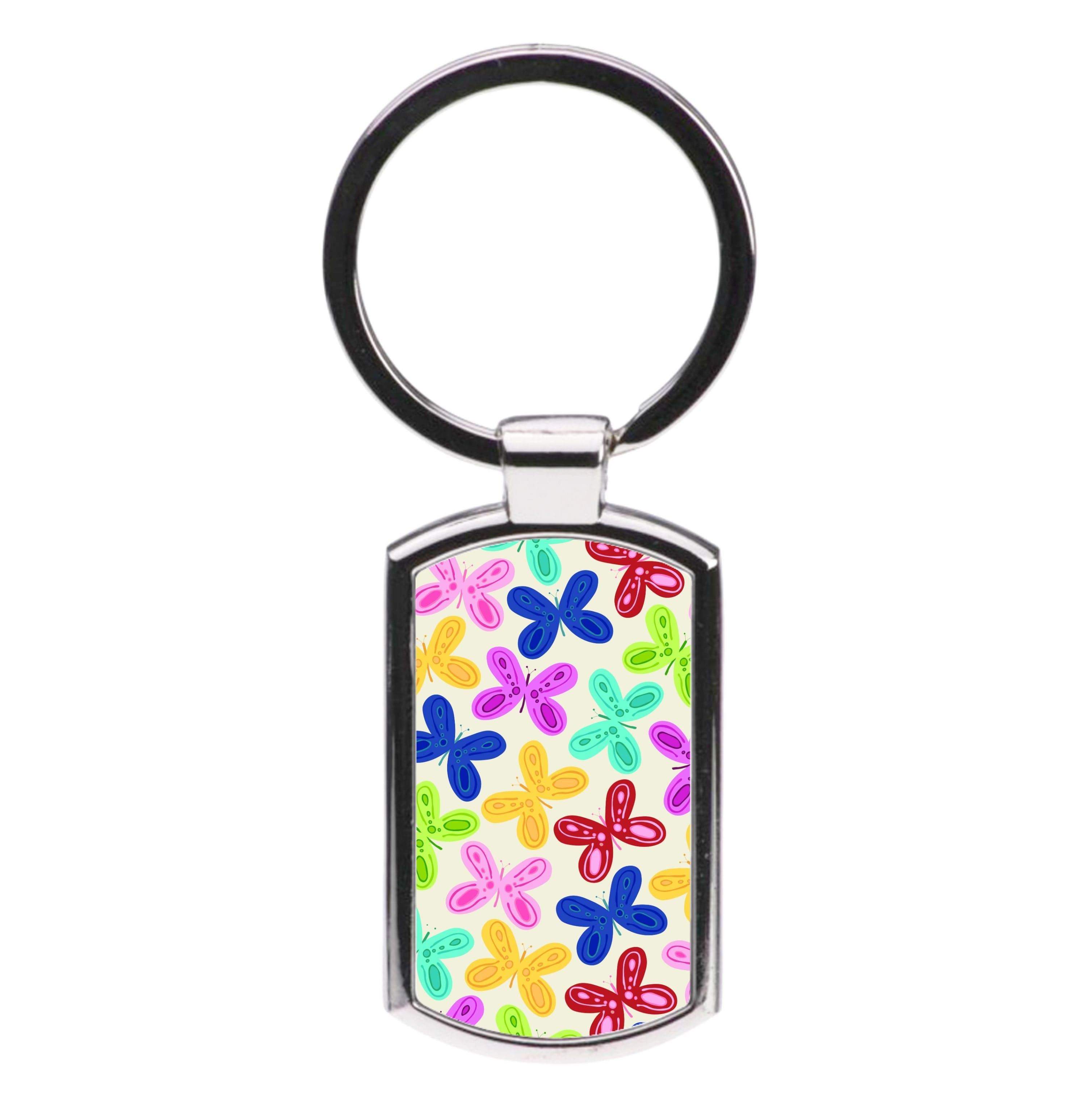 Butterflies - Spring Patterns Luxury Keyring