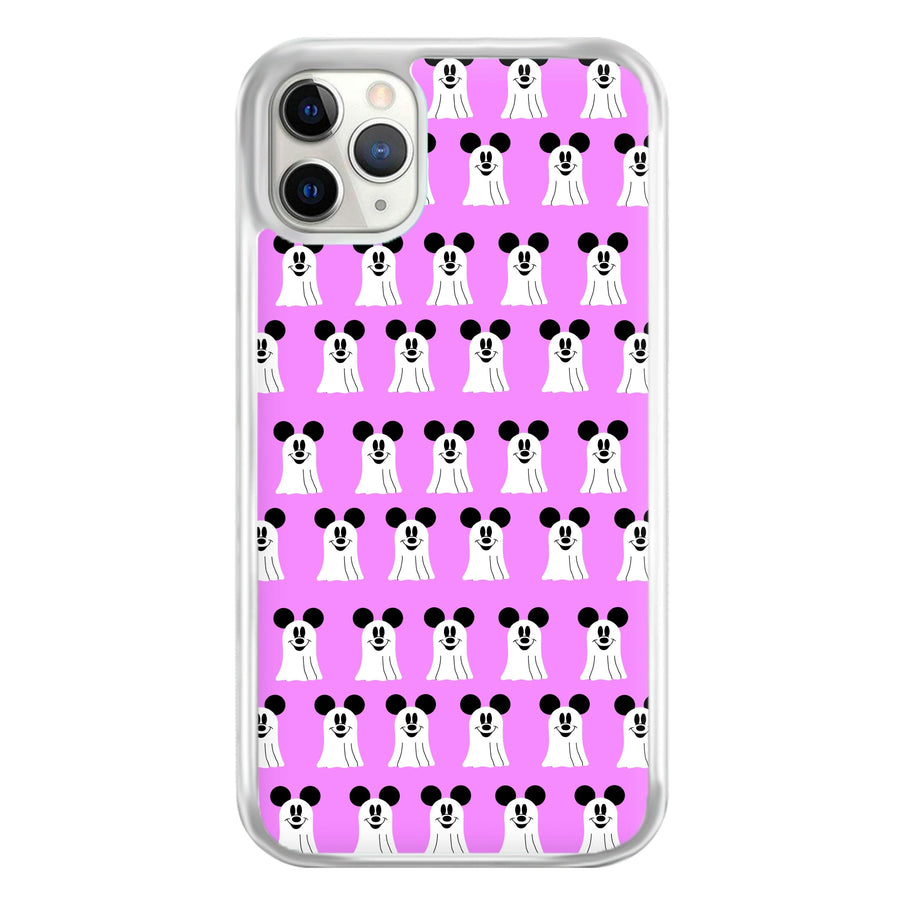 Mickey Mouse Ghost Pattern - Disney Halloween Phone Case