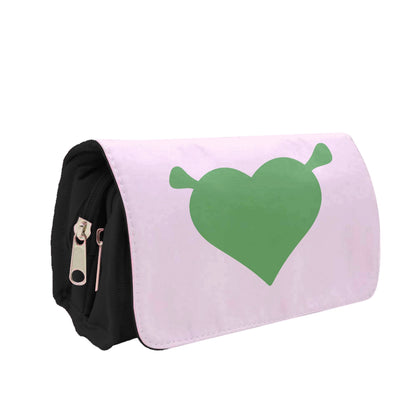 Green Ogre Heart Pencil Case