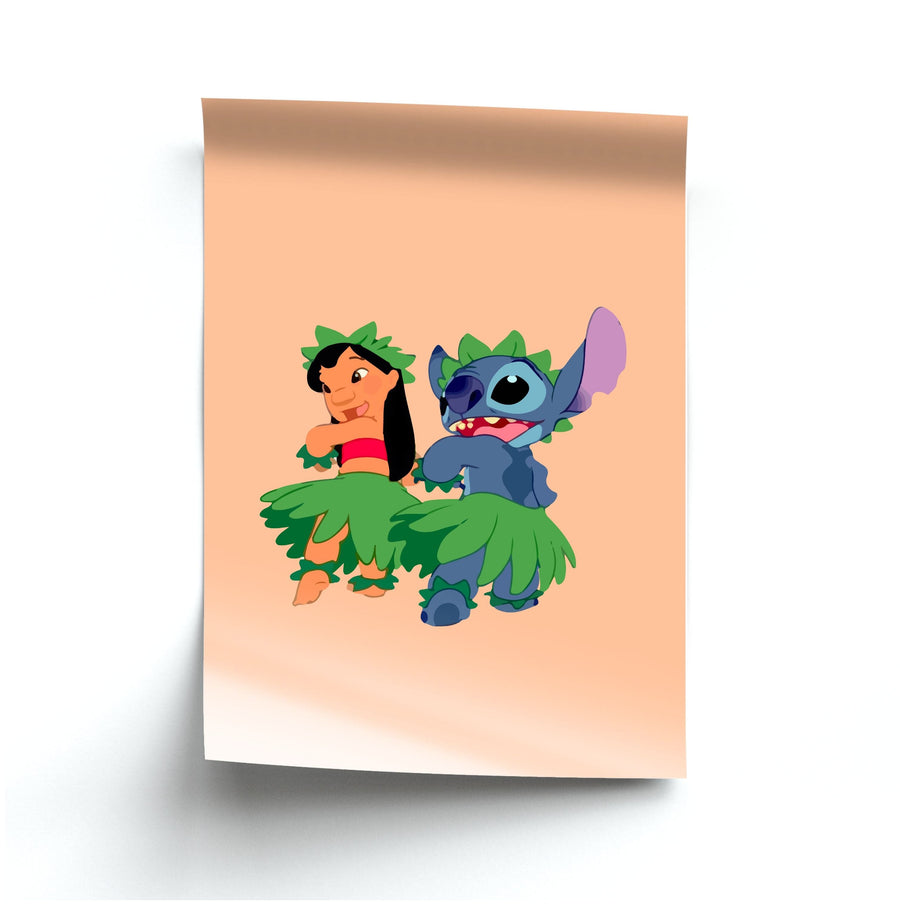 Lelo And Stitch Hoola - Disney Poster