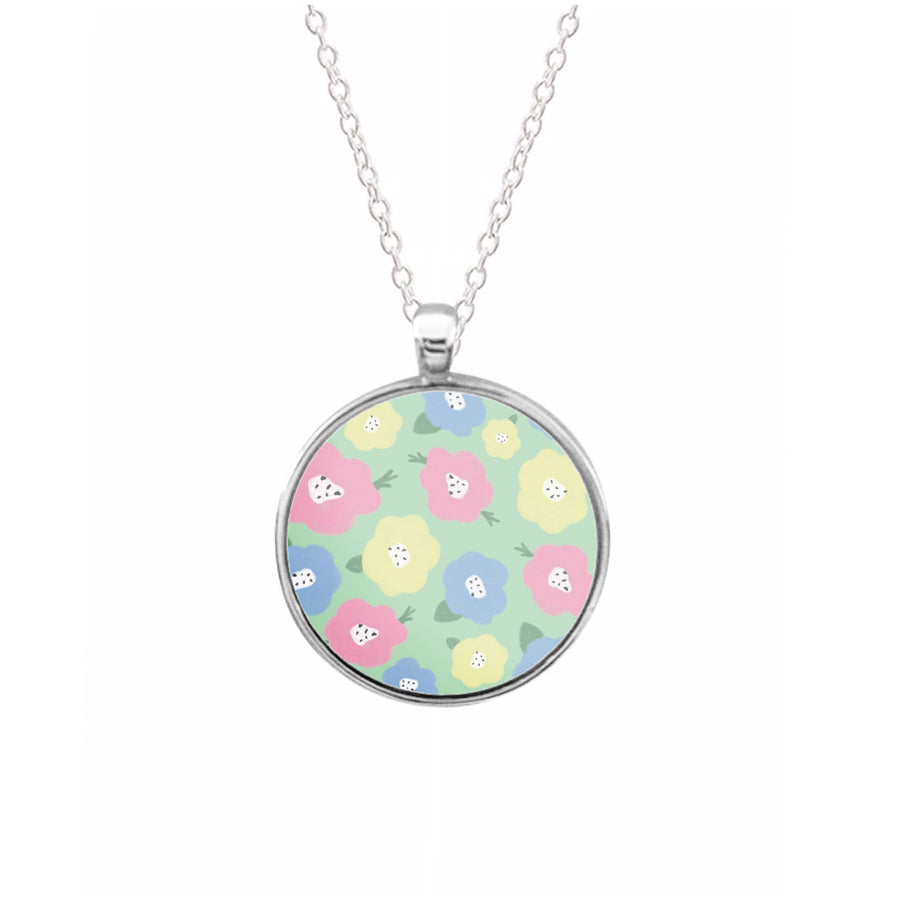 Painted Flowers - Floral Patterns Necklace