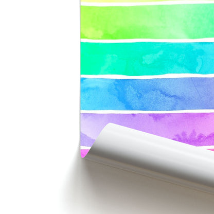 Summer Rainbow Stripes Poster