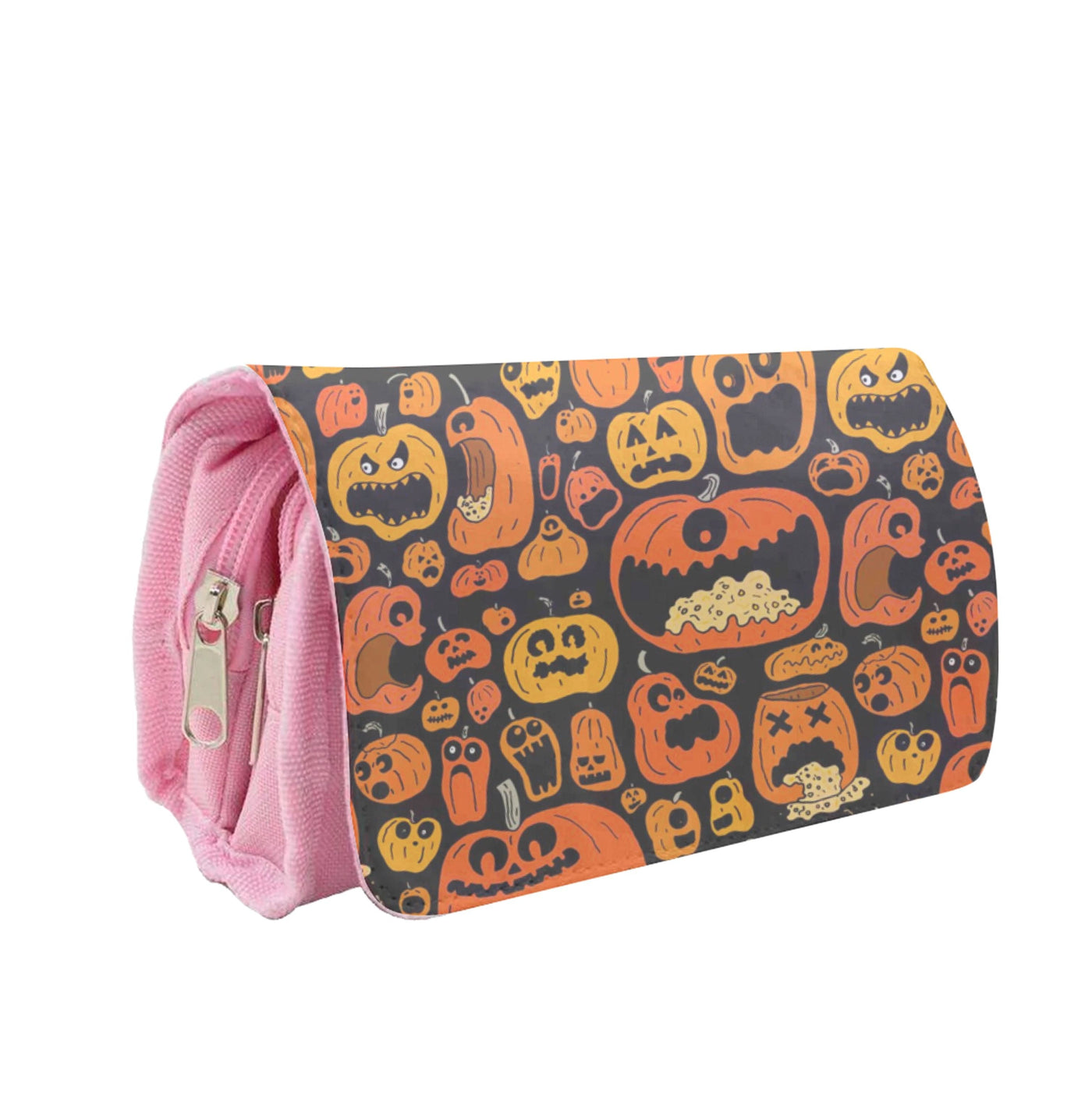Scary Pumpkin Halloween Pattern Pencil Case