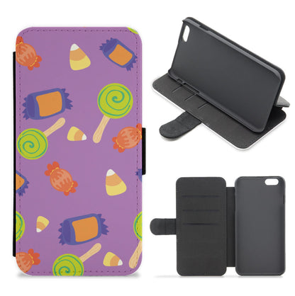 Candy Pattern - Halloween Flip / Wallet Phone Case