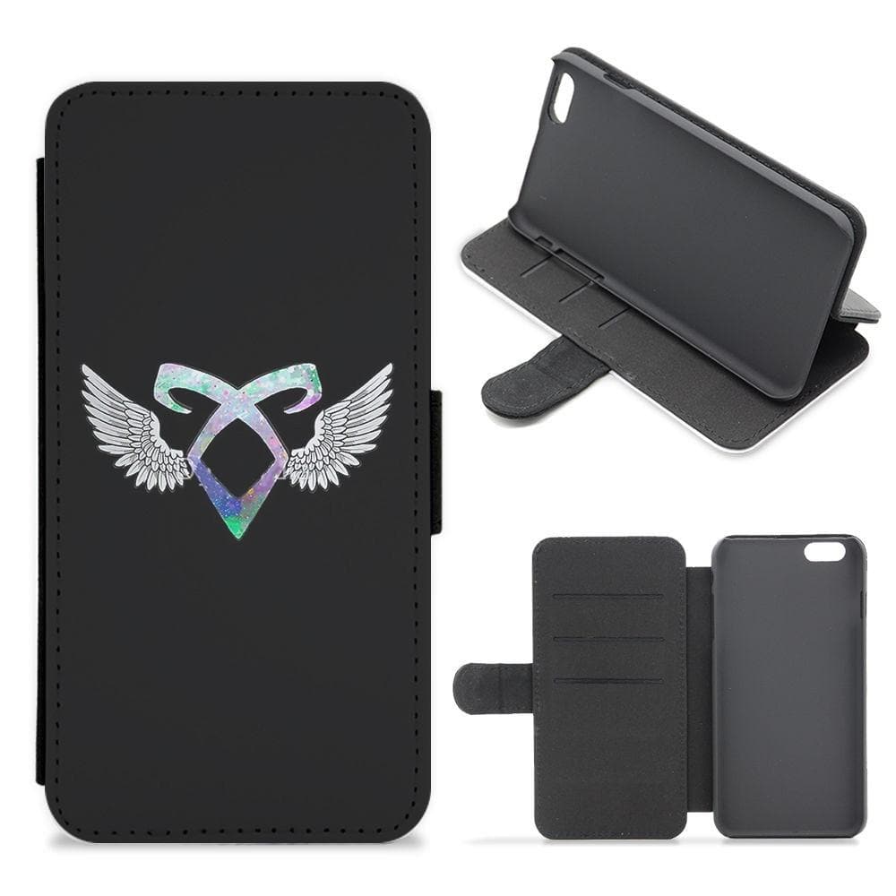 Shadowhunters Galaxy Rune Logo Flip Wallet Phone Case - Fun Cases