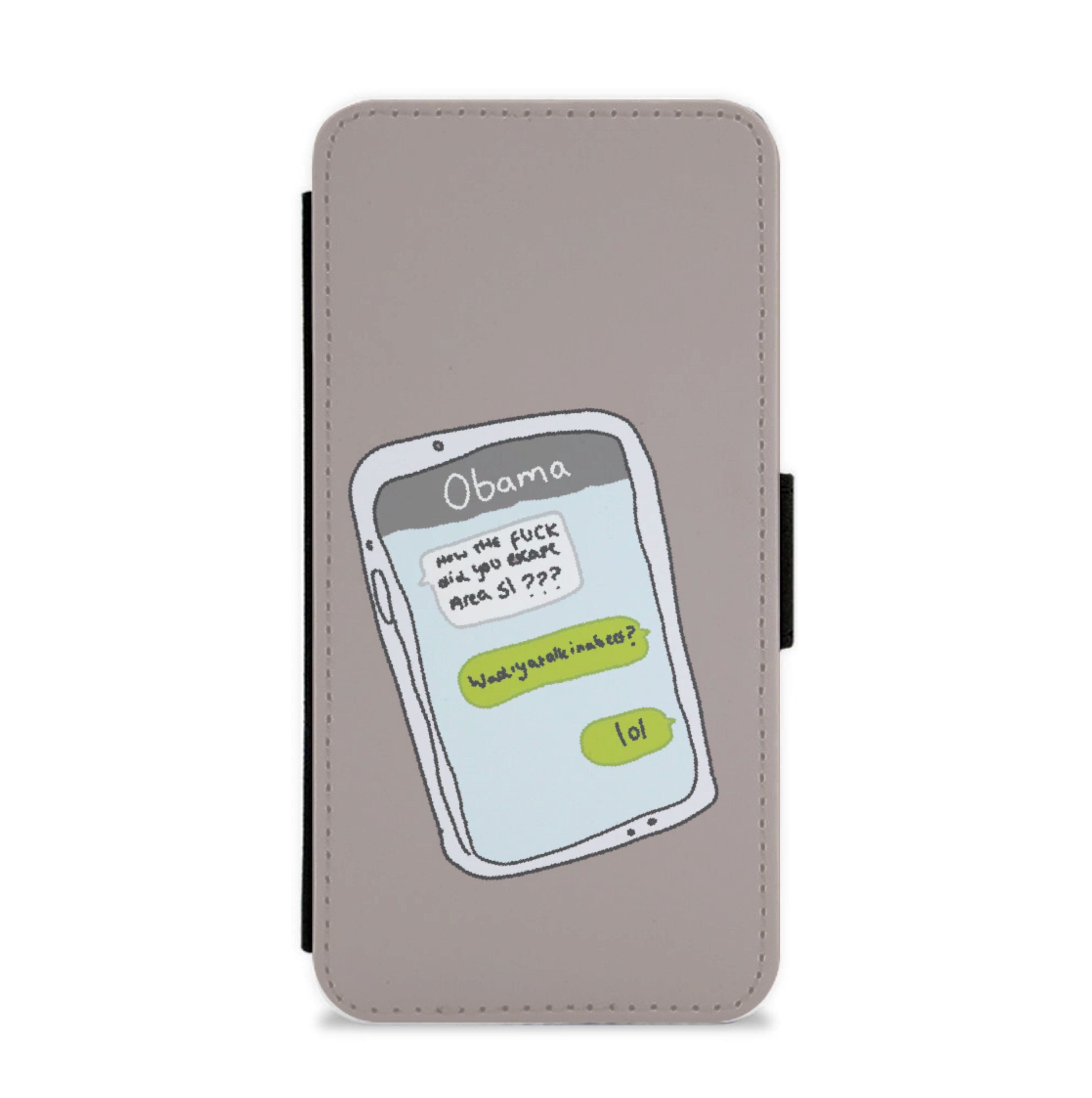 Messaging Obama Flip / Wallet Phone Case