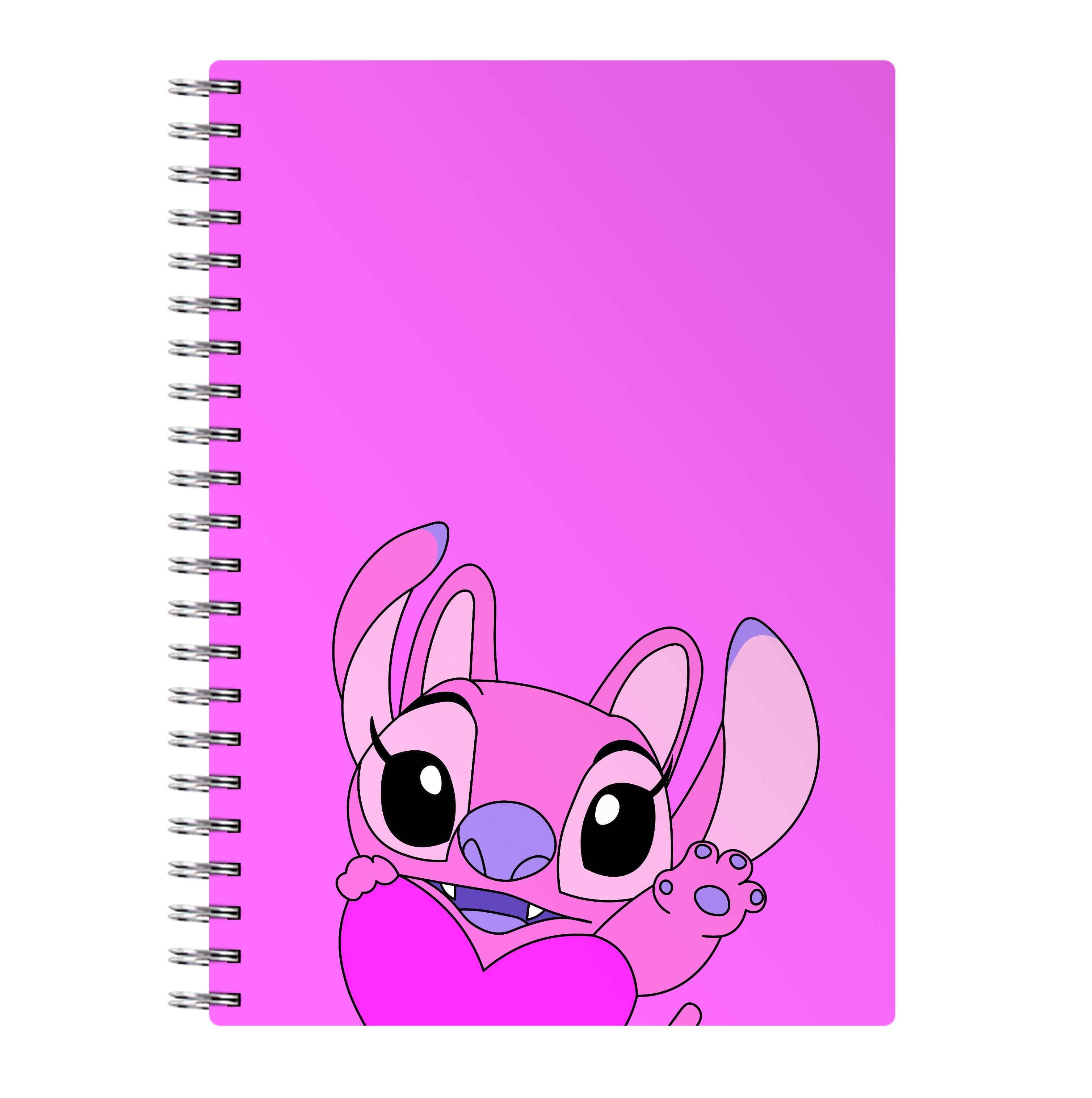 Holding Heart - Pink Alien Notebook