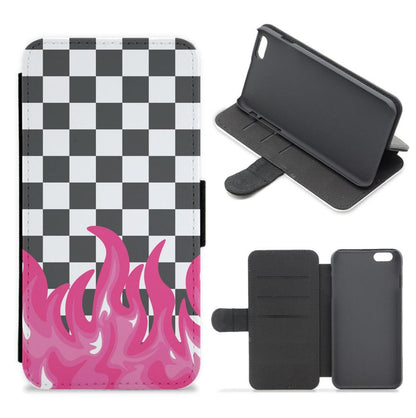 Pink Flame - Skate Aesthetic  Flip / Wallet Phone Case