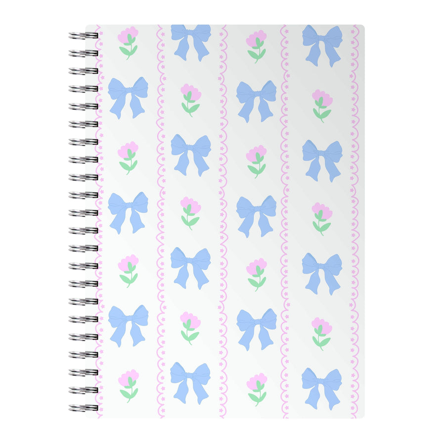 Pink Bows Pattern - Clean Girl Aesthetic Notebook