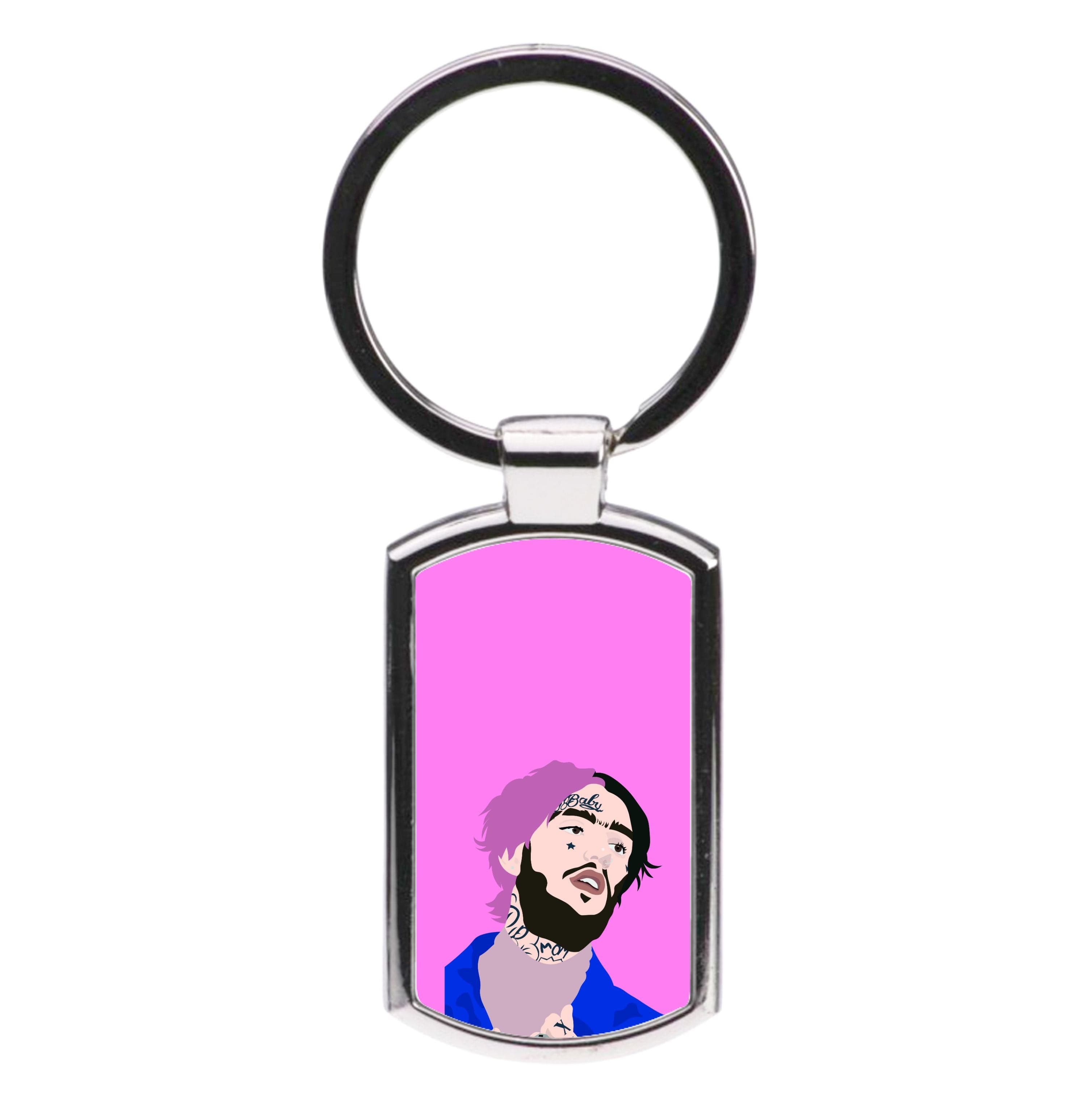 Pink And Black Hair - Peep Luxury Keyring