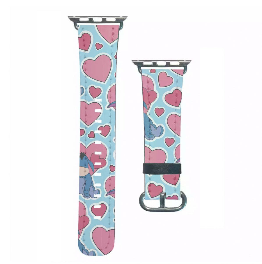 Eeore And Piglet Pattern - Disney Valentine's Apple Watch Strap