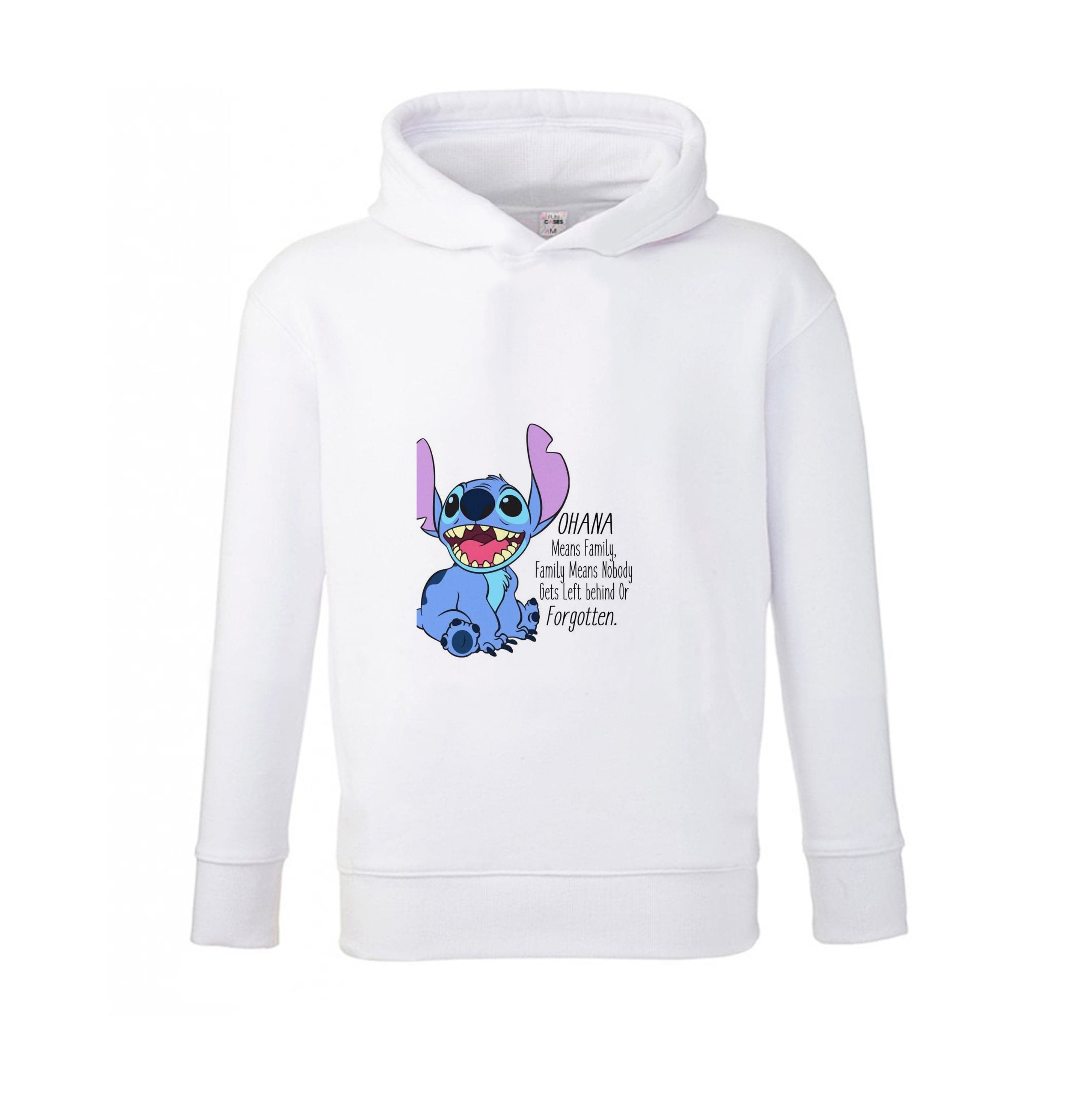 Ohana Means Family - Blue Alien Kids Hoodie