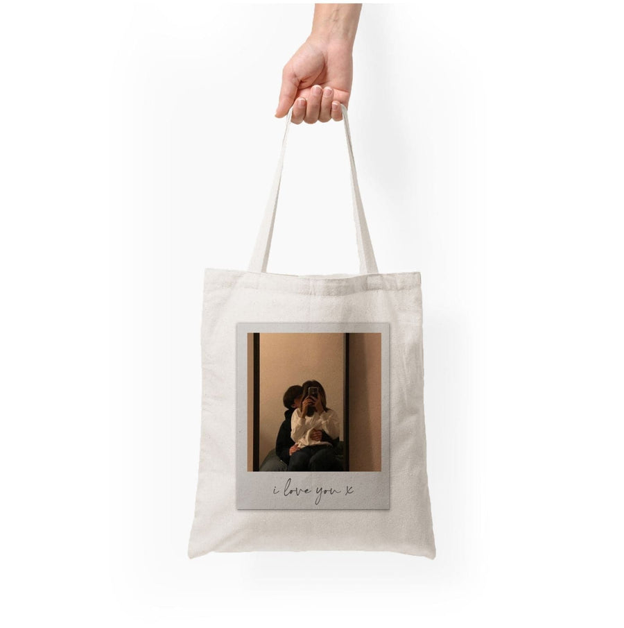 I Love You Polaroid - Personalised Couples Tote Bag