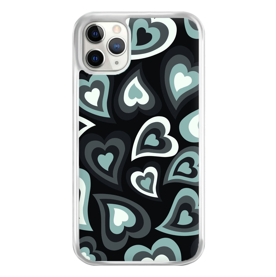 Black Hearts - Trippy Patterns Phone Case