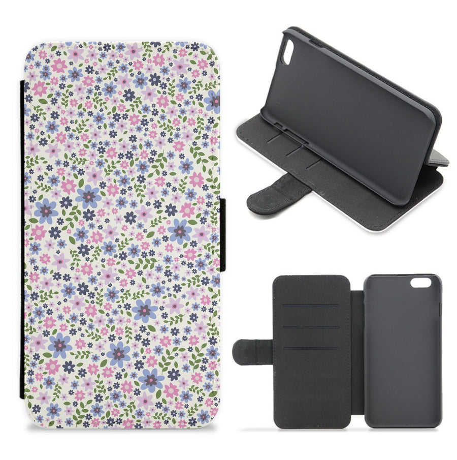 Floral Pattern - Floral Flip / Wallet Phone Case