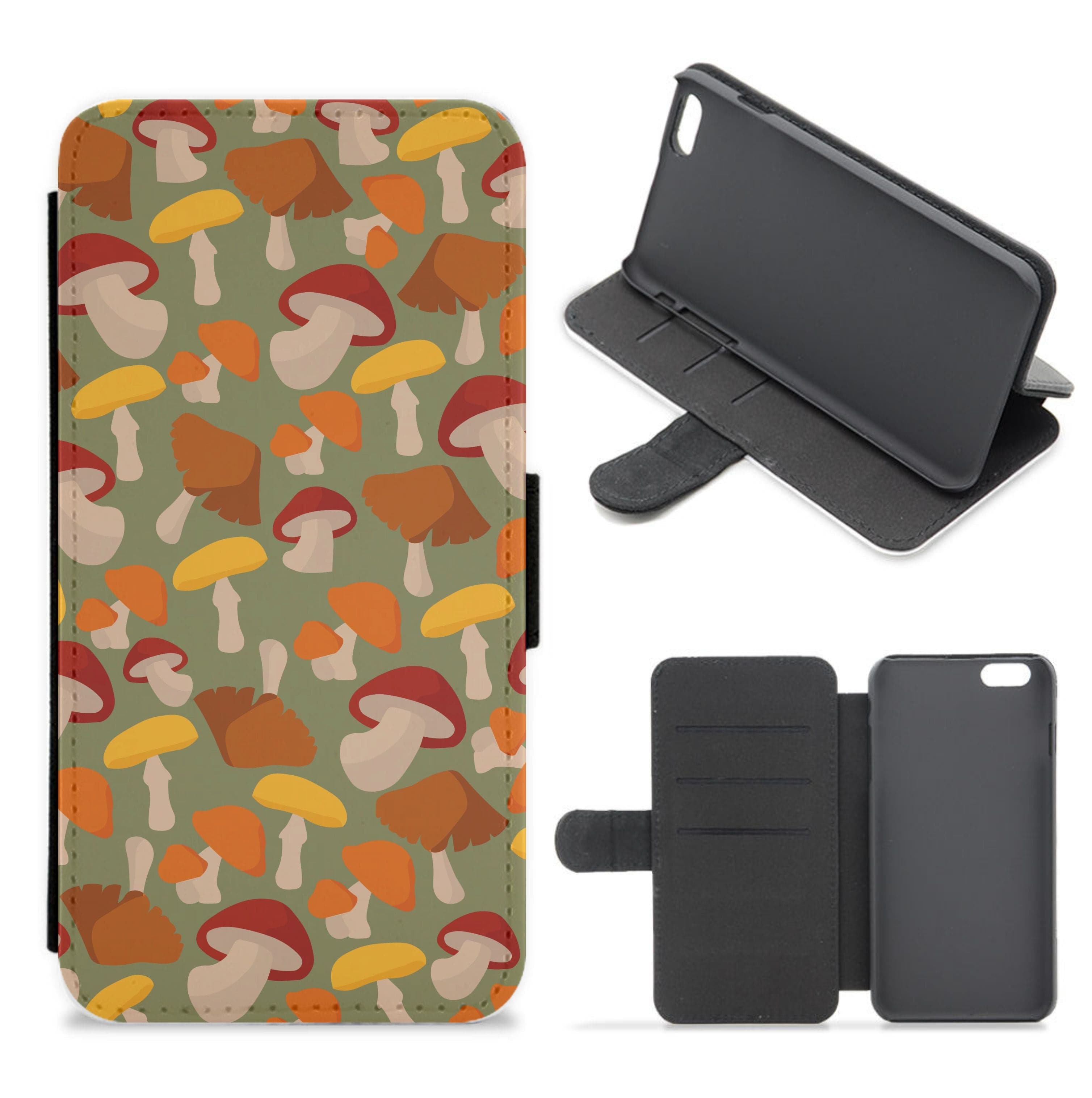 Mushroom Pattern - Autumn  Flip / Wallet Phone Case