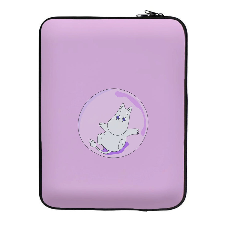 Moomin In A Pink Bubble  Laptop Sleeve