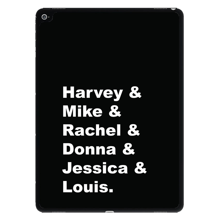 Character Names - Suits iPad Case