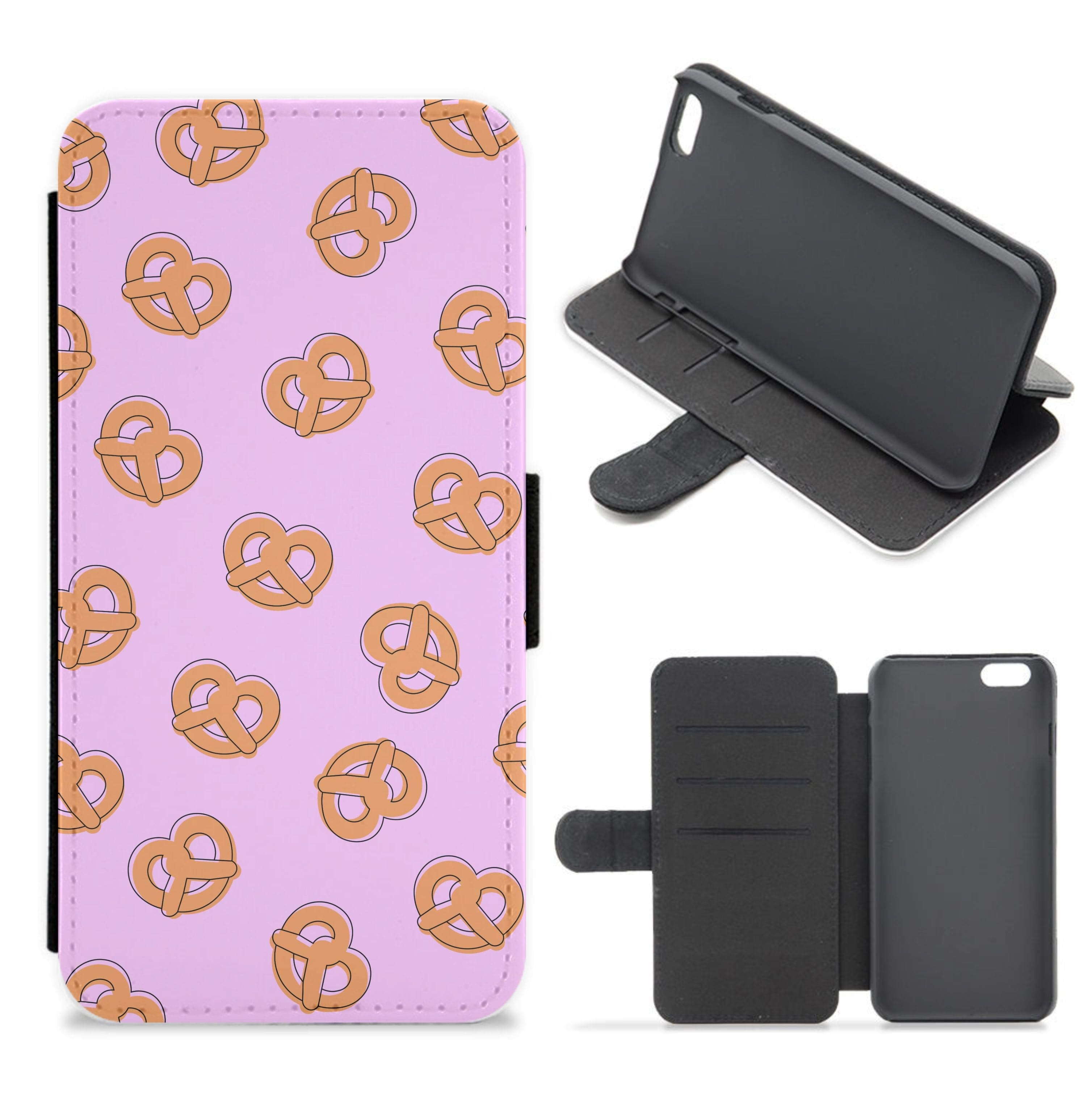 Pretzels - Fast Food Patterns Flip / Wallet Phone Case