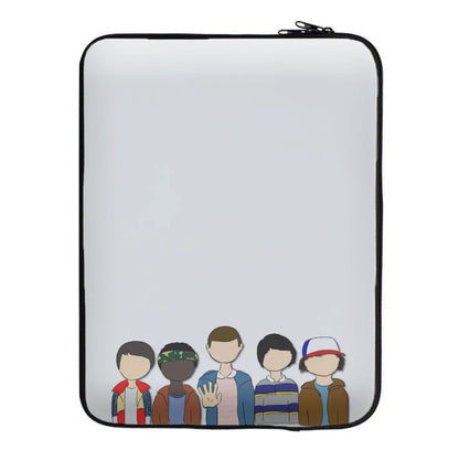 Stranger Cartoon Characters Laptop Sleeve