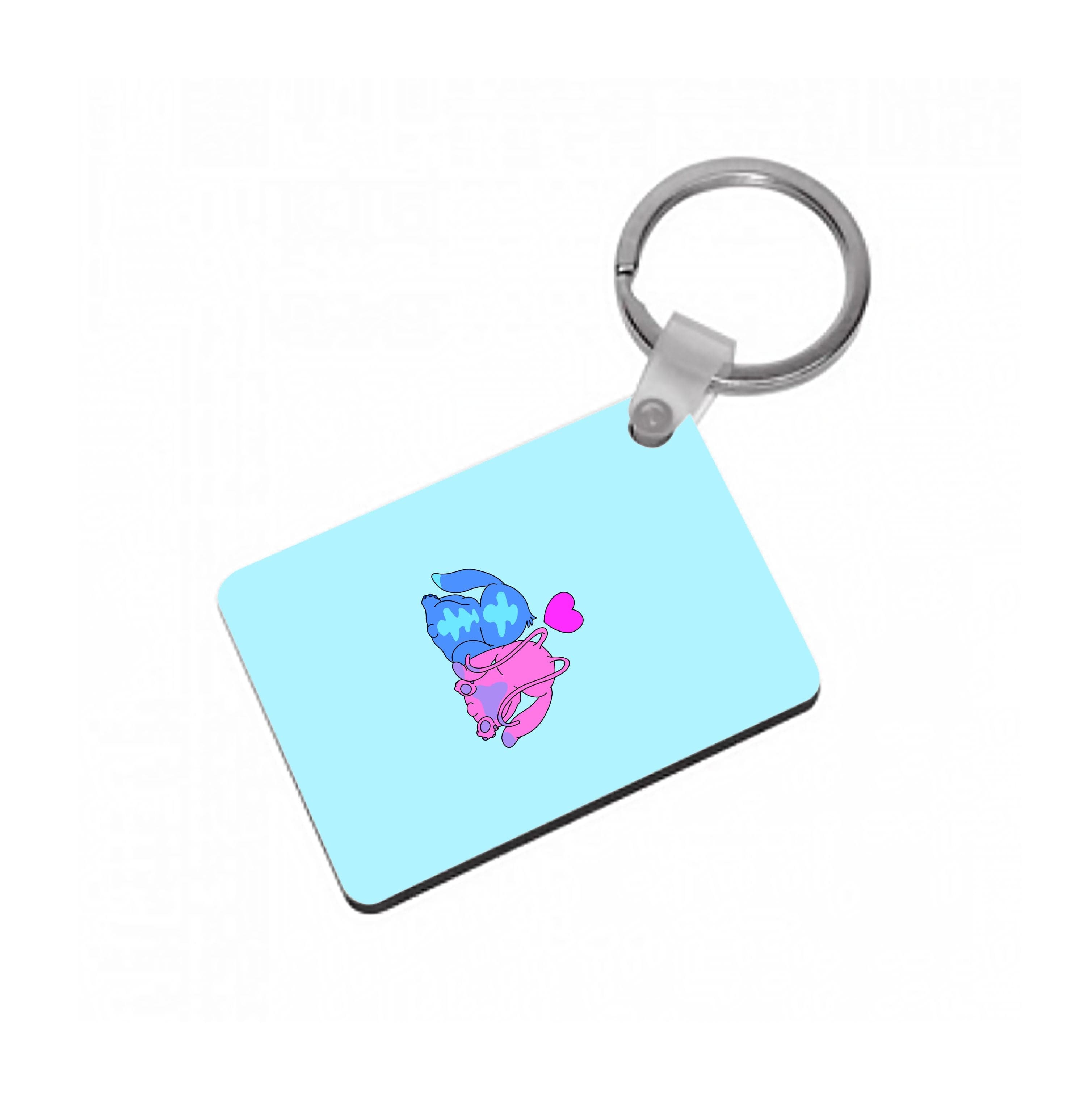 In Love - Pink Alien Keyring