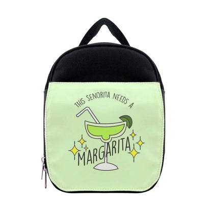 This Senorita Needs A Margarita - Funny Quotes Lunchbox