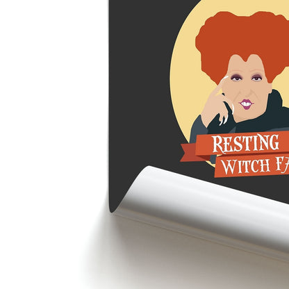 Resting Witch Face - Hocus Halloween Poster