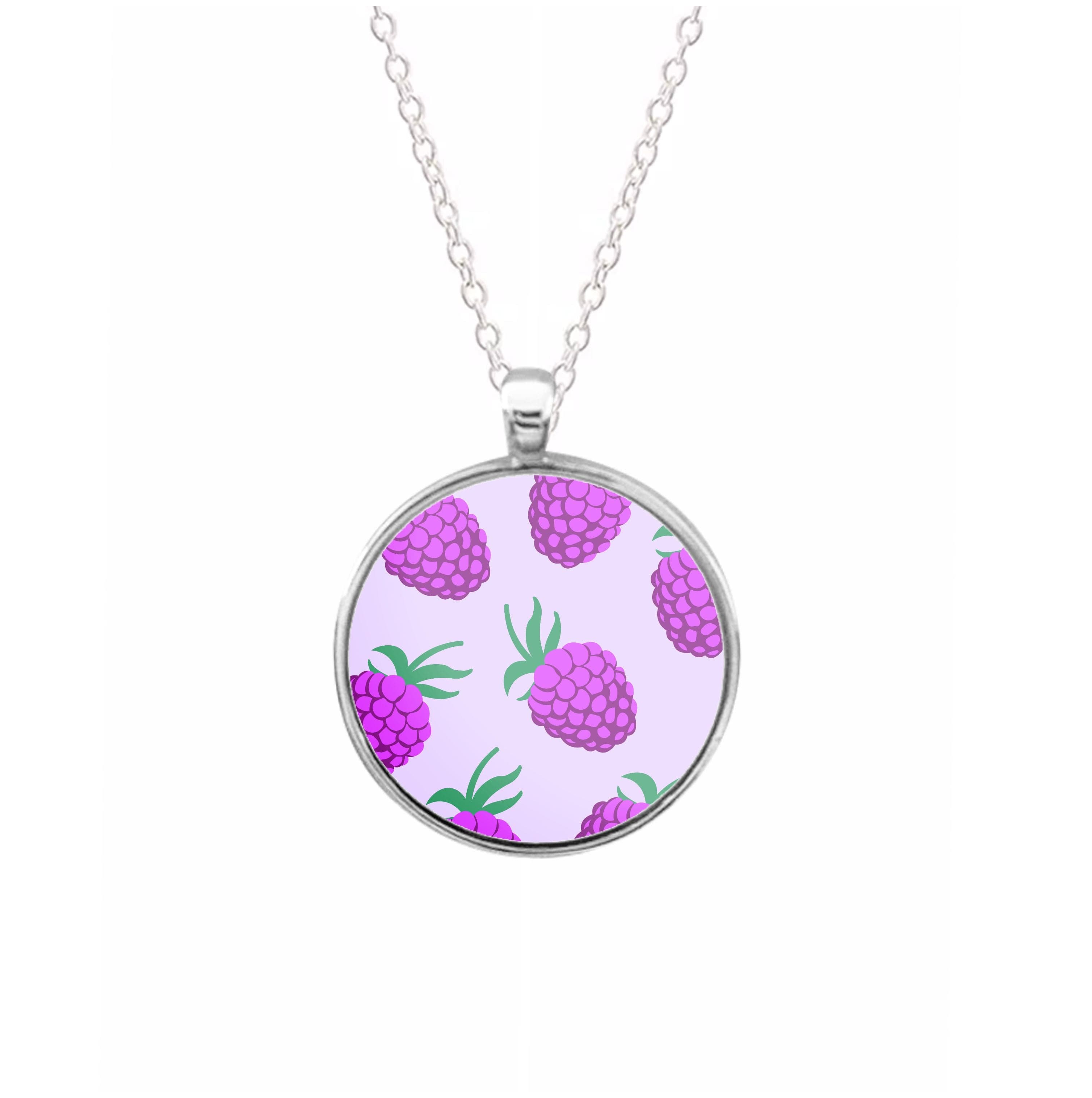 Rasberries - Fruit Patterns Necklace