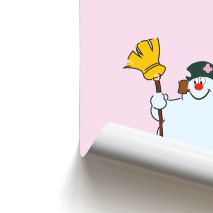 Broom - Snowman Poster