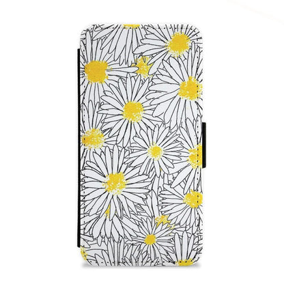 Cute Daisy Pattern Flip Wallet Phone Case - Fun Cases