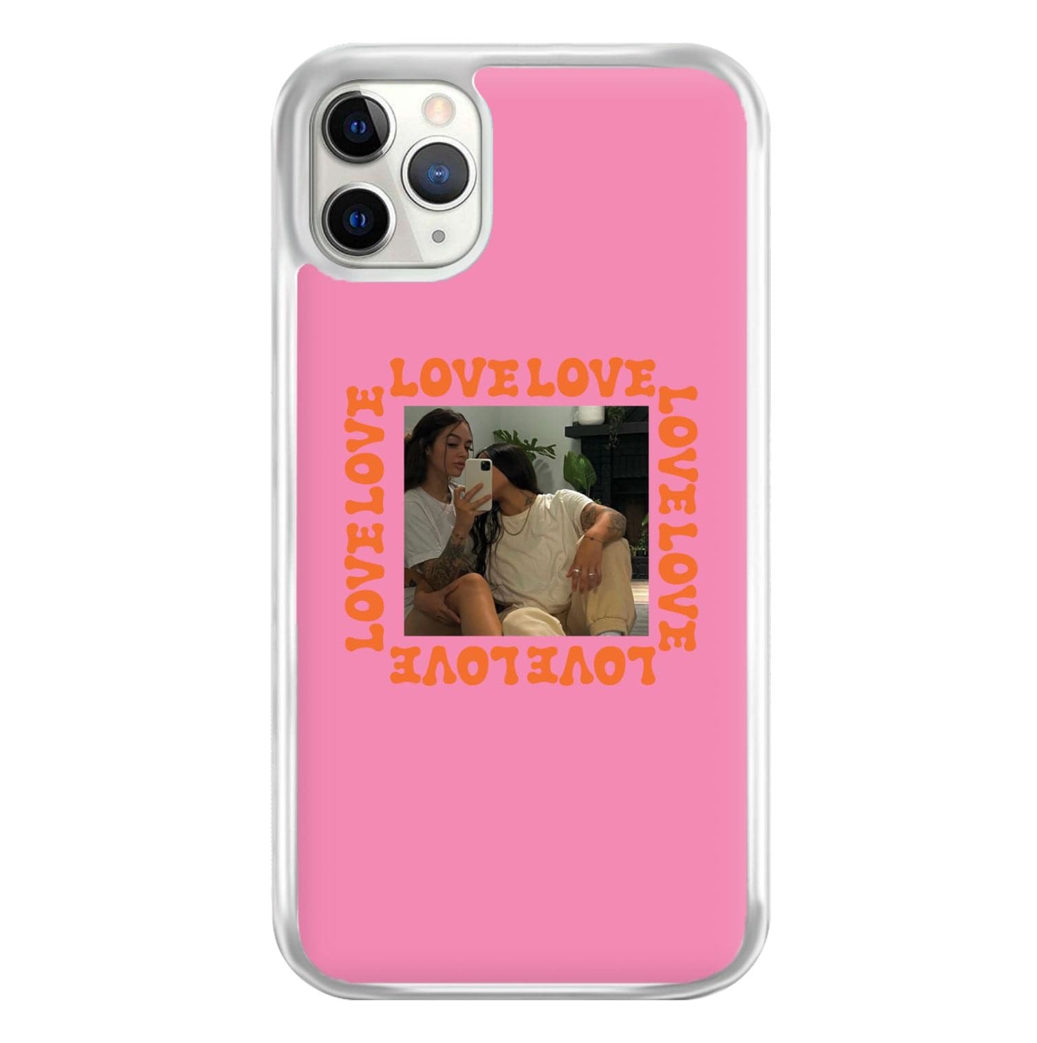 Love, Love, Love - Personalised Couples Phone Case