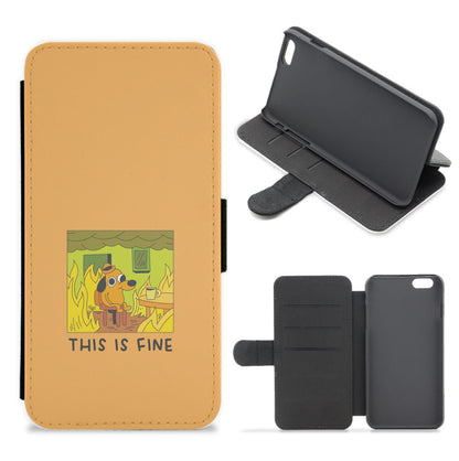 This Is Fine - Memes Flip / Wallet Phone Case