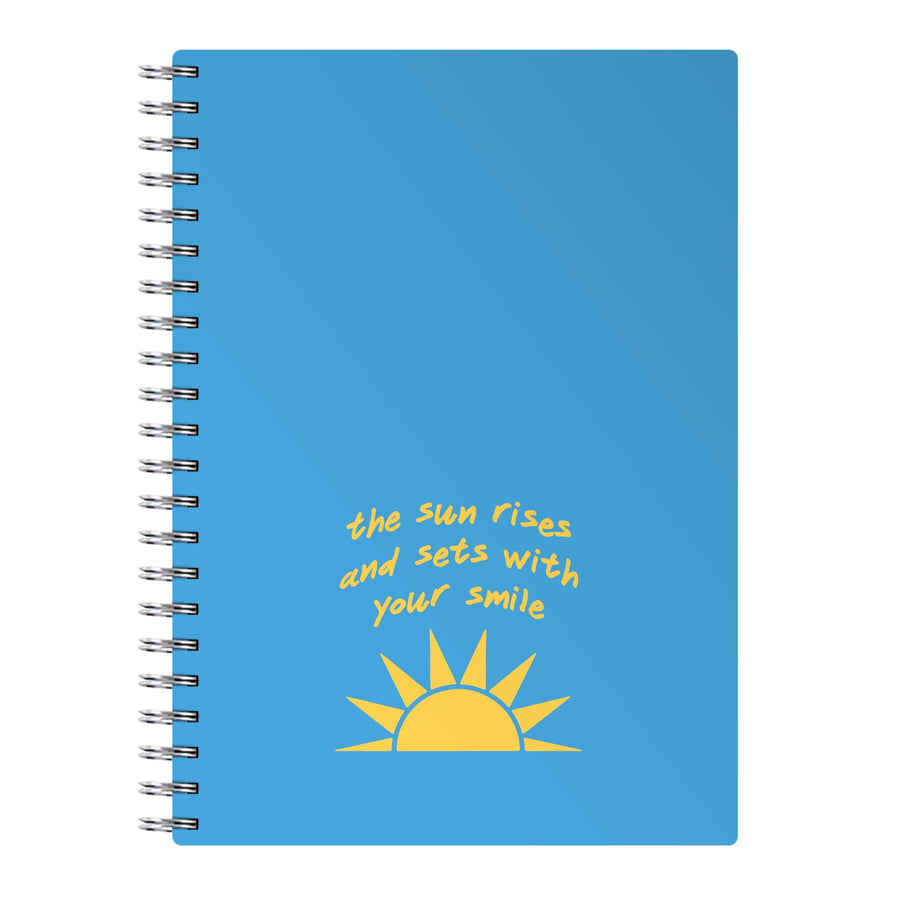 The Sun Rises And Sets With Your Smile - The Seven Husbands of Evelyn Hugo  Notebook