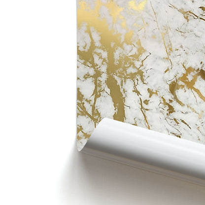 Gold Marble Splatter Poster