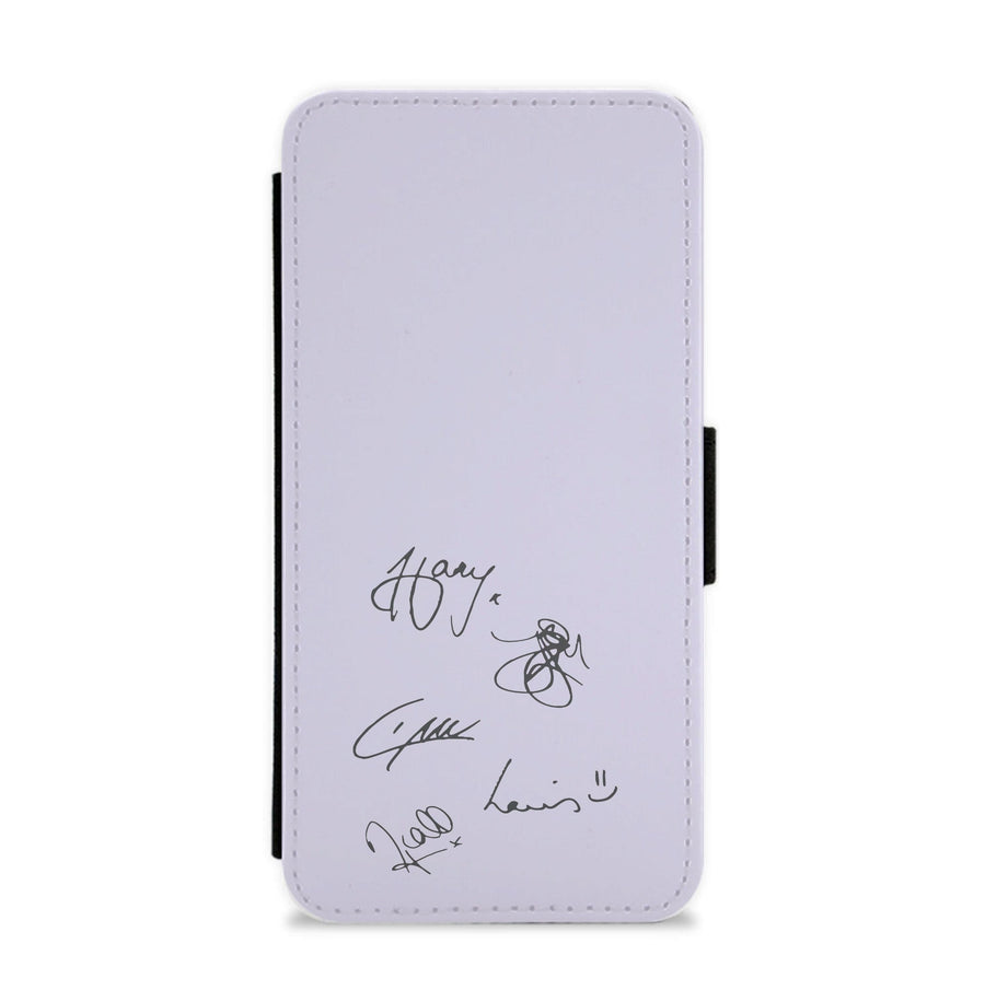Signatures - One Direction Flip / Wallet Phone Case