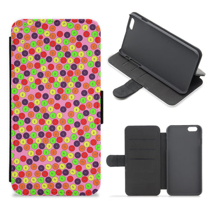 Skittles - Sweets Patterns Flip / Wallet Phone Case