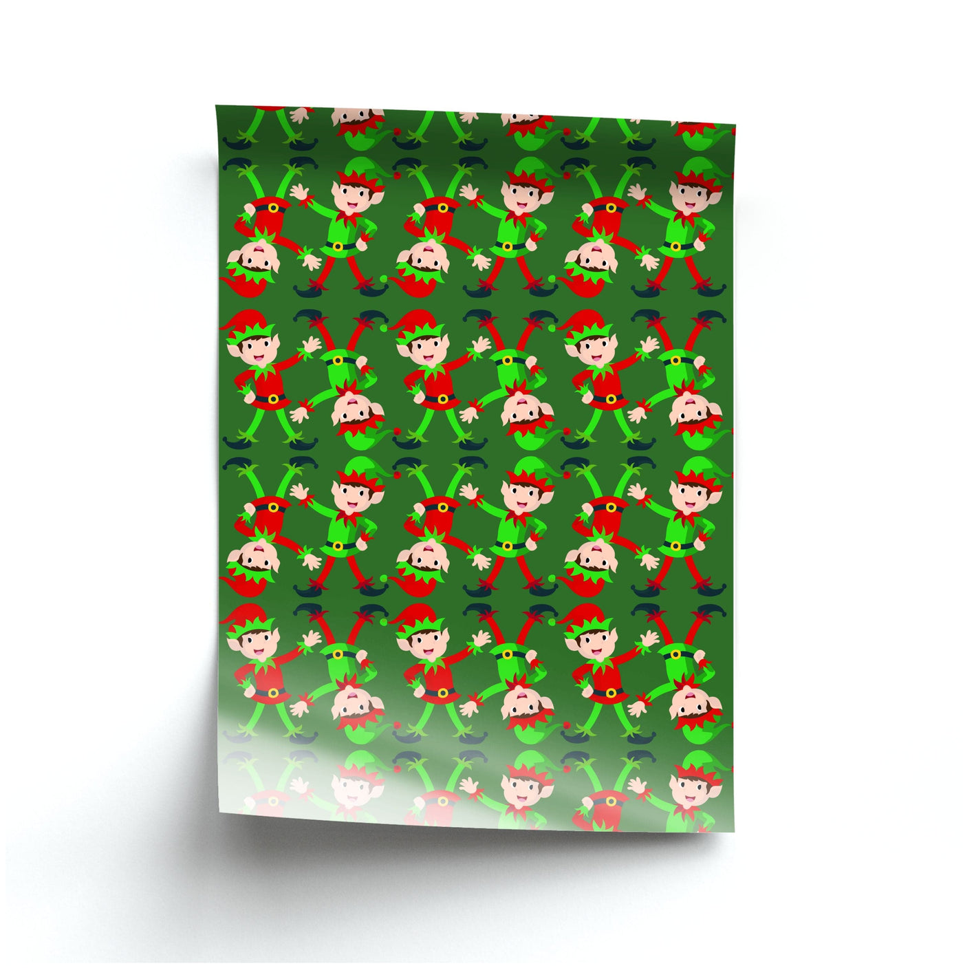 Elf Face Pattern - Christmas Patterns Poster