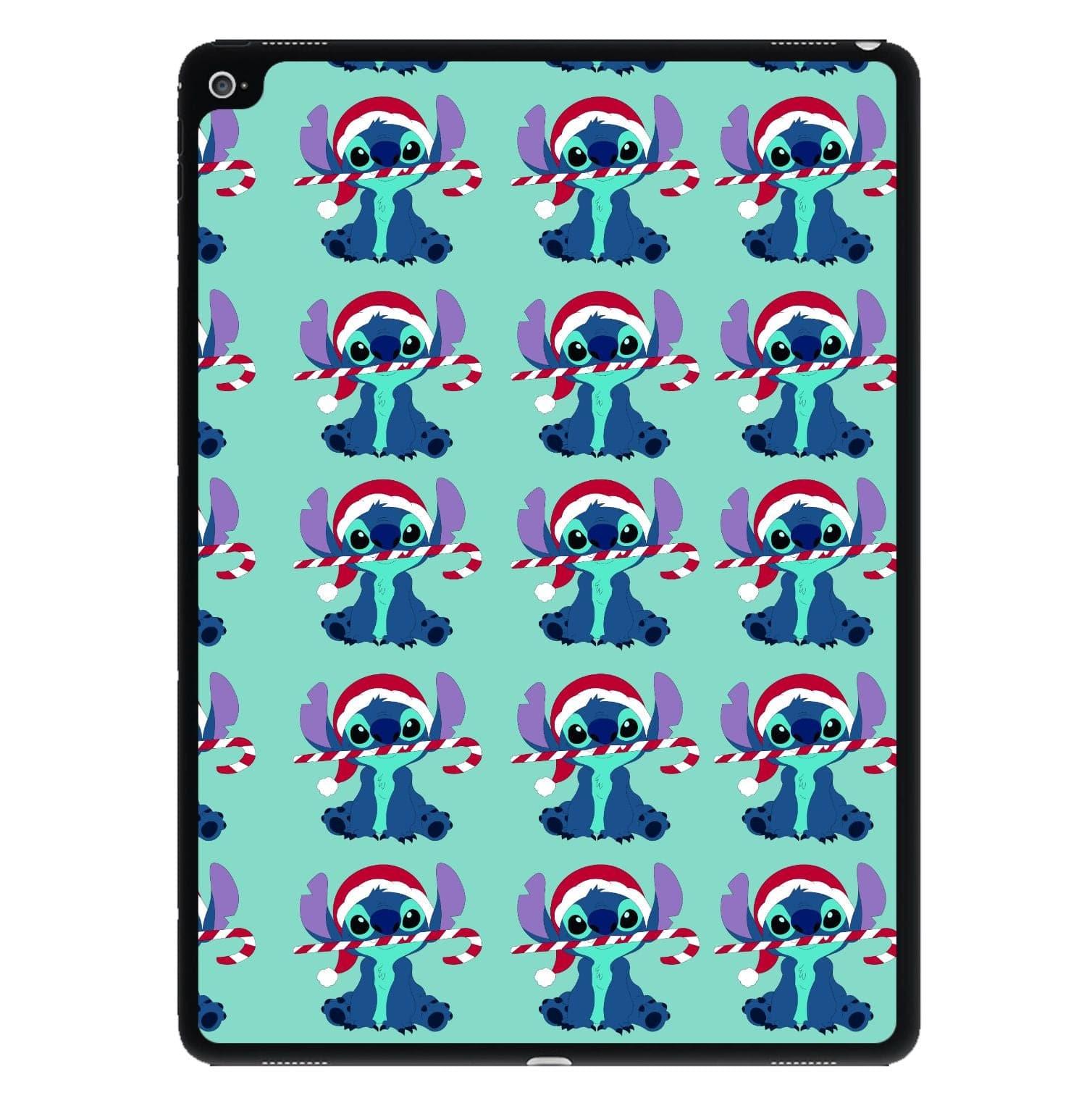 Christmas Blue Alien Pattern iPad Case