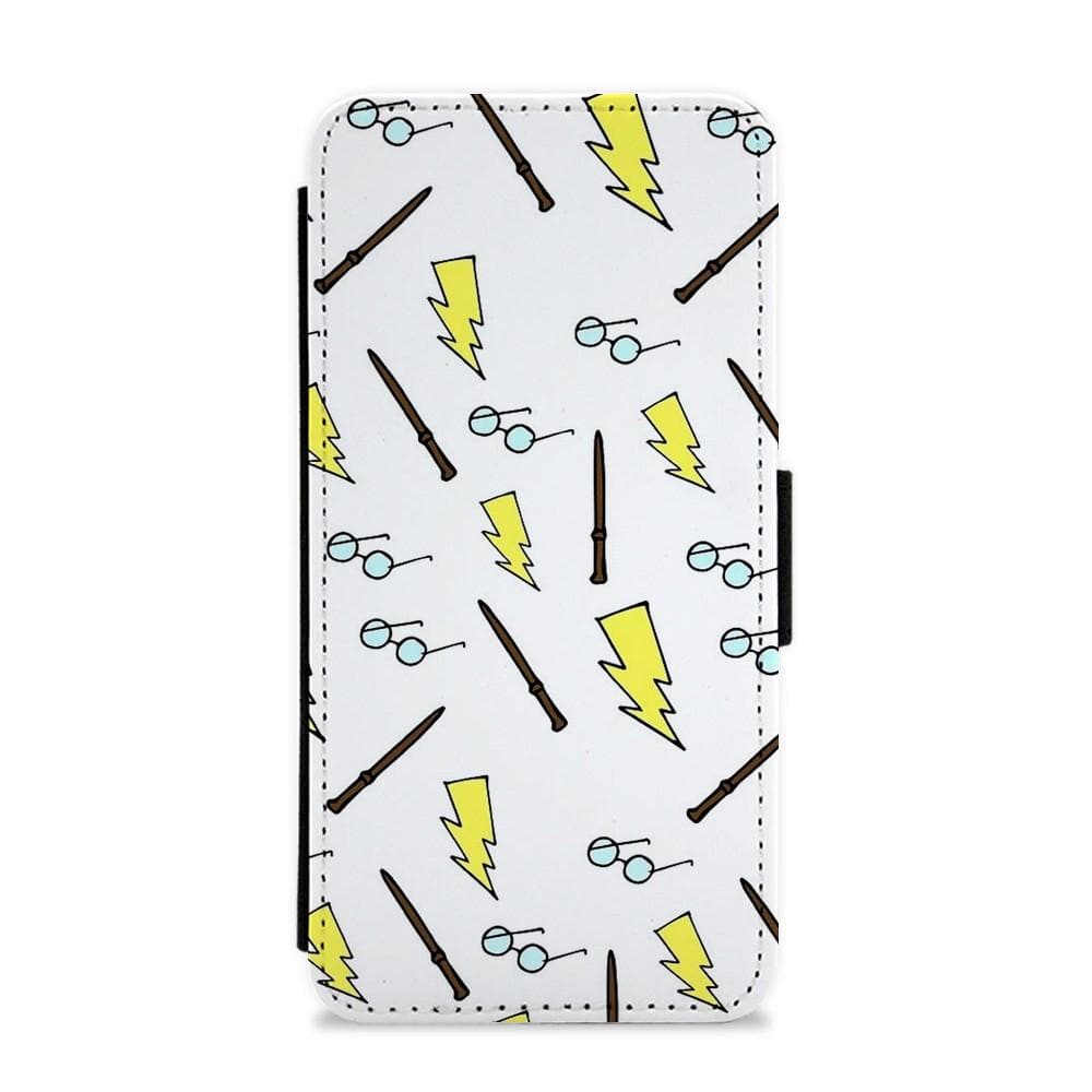 Potter Head Pattern - Harry Potter Flip / Wallet Phone Case - Fun Cases