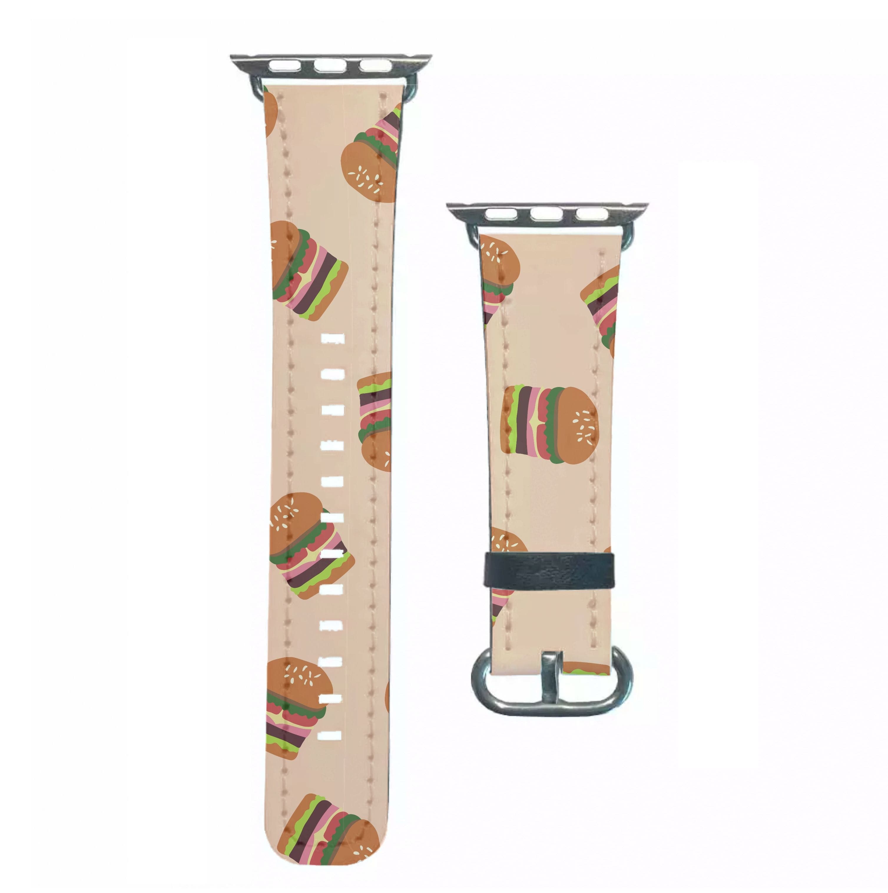 Burgers - Fast Food Patterns Apple Watch Strap