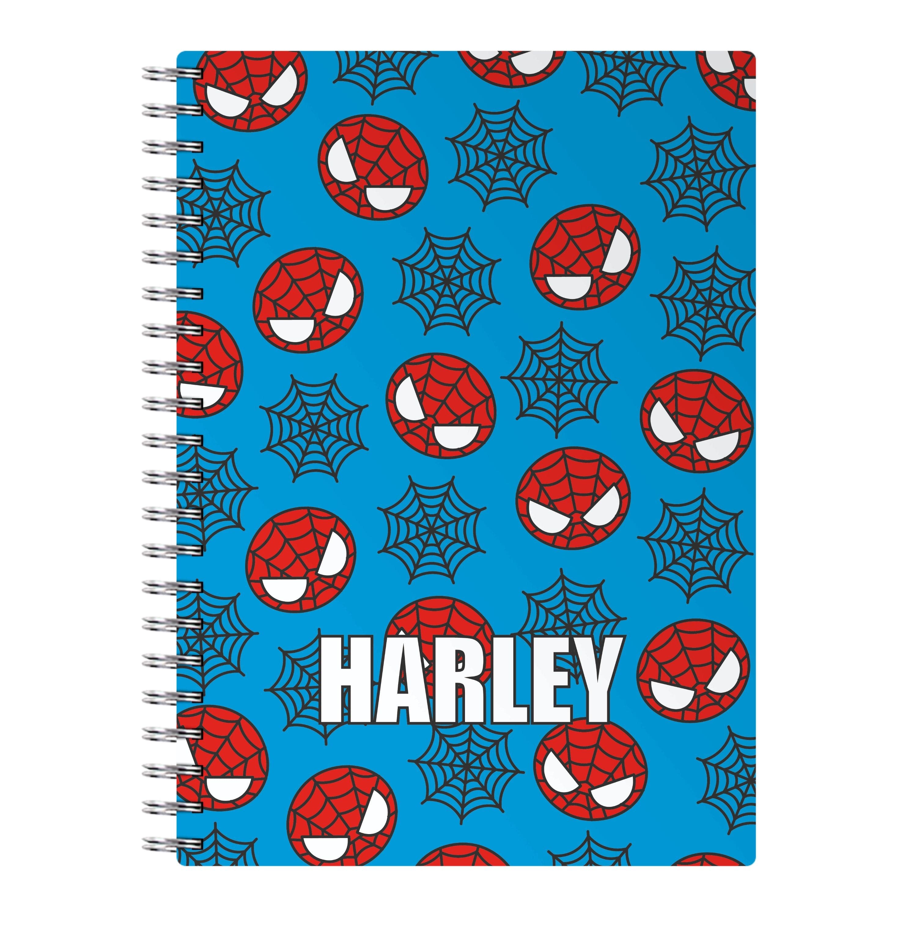 Spiderman And Webs - Personalised Superhero Comic Notebook