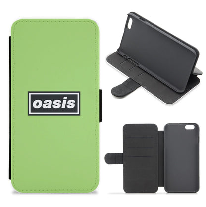 Band Name Green Flip / Wallet Phone Case