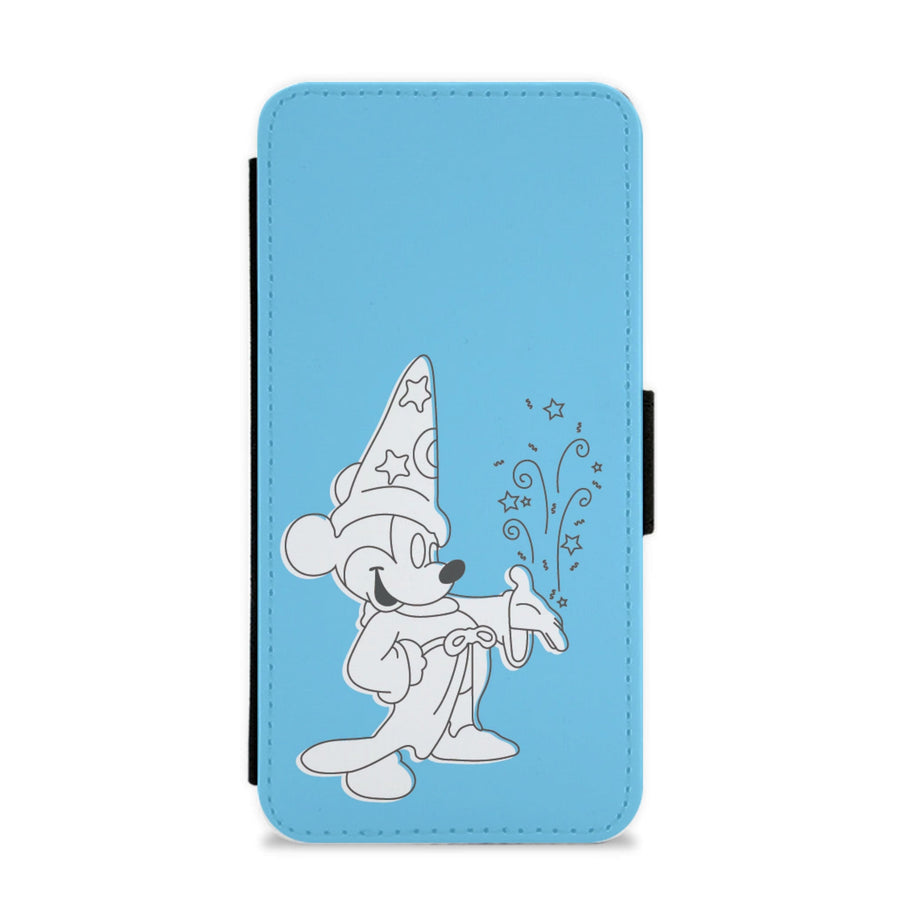 Wizard Mickey Blue Flip / Wallet Phone Case