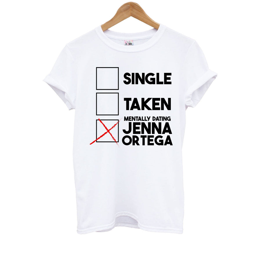 Mentally Dating Jenna Ortega Kids T-Shirt