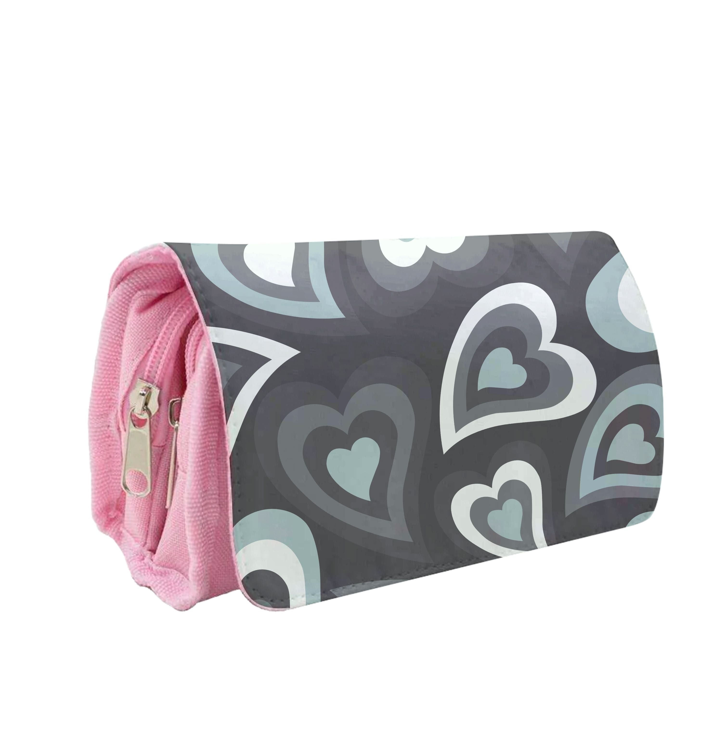 Black Hearts - Trippy Patterns Pencil Case