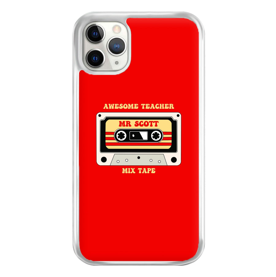 Awesome Teacher Mix Tape - Personalised Teachers Gift Phone Case