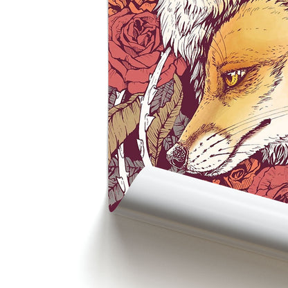 Red Fox Bloom Poster